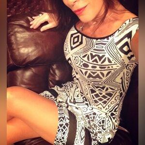Black and white dress